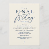 “The Final Friday Before” ロマンティックなリハーサルディナー 招待状 (正面)