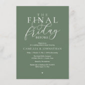“The Final Friday Before” ロマンティックなリハーサルディナー 招待状 (正面)