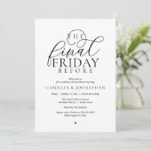 “The Final Friday Before” ロマンティックなリハーサルディナー 招待状 (スタンド正面)