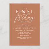 “The Final Friday Before” ロマンティックなリハーサルディナー 招待状 (正面)