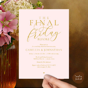 “The Final Friday Before” ロマンティックなリハーサルディナー 招待状