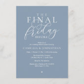 “The Final Friday Before” ロマンティックなリハーサルディナー 招待状 (正面)