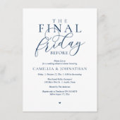 “The Final Friday Before” ロマンティックなリハーサルディナー 招待状 (正面)
