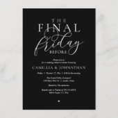 “The Final Friday Before” ロマンティックなリハーサルディナー 招待状 (正面)