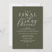 “The Final Friday Before” 高級リハーサルディナー 招待状 (正面)