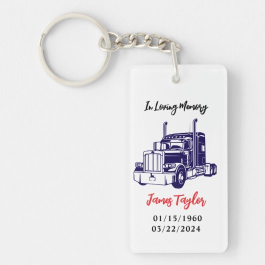 The Final Journey | Trucker Memorial Keychain キーホルダー (正面)