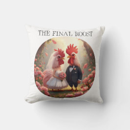 The Final Roost – Cute Rooster Wedding Bachelorett クッション