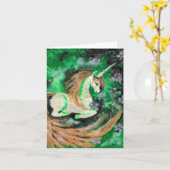 The Finger Painted Unicorn カード (黄色い花)