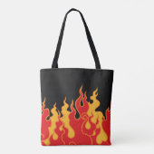 The fire. Flame tongues on a black background. Vin トートバッグ (裏面)