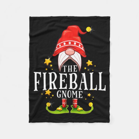 The Fireball Gnome Christmas Matching  フリースブランケット (正面)