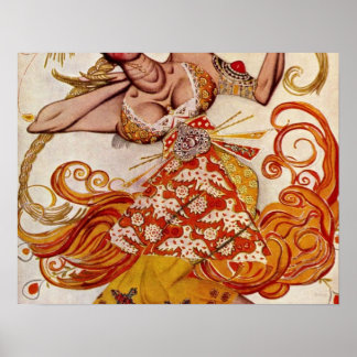 The Firebird by Leon Samoilovitch Bakst ポスター