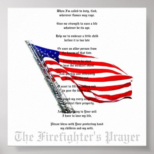 The Firefighter's Prayer Poster ポスター (正面)