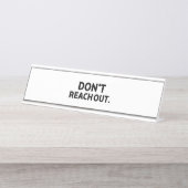 The Firewall Identifier | Don't Reach Out  デスクネームプレート (正面)