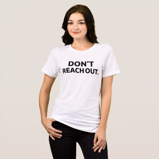 The Firewall Uniform | Don't Reach Out Operator トライブレンドTシャツ (正面全面)