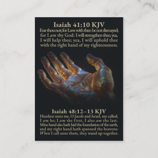 The First and Last LORD King of Israel KJV Card 名刺 (裏面)