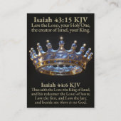 The First and Last LORD King of Israel KJV Card 名刺 (正面)