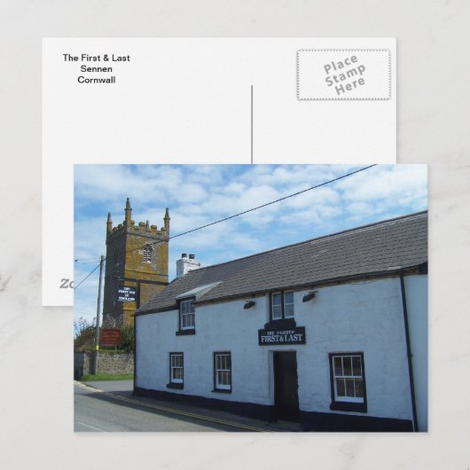 The First & Last Pub in England, Sennen, Cornwall. ポストカード (正面/裏面)