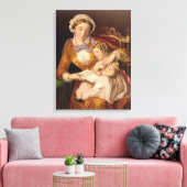 The First Lesson, pub. by Baxter, 1855 (プリント) キャンバスプリント (インサイチュ (リビング))