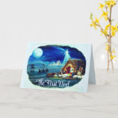 The First Noel Christian Christmas Card カード (黄色い花)