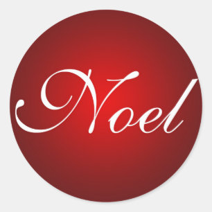 The First Noel Customizable Holiday Cardスタンプ ラウンドシール