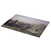 The First Thanksgiving at Plymouth by Brownscombe カッティングボード (角)