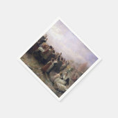 The First Thanksgiving at Plymouth by Brownscombe スタンダードカクテルナプキン (角)