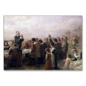 The First Thanksgiving at Plymouth by Brownscombe テーブルナンバー (裏面)