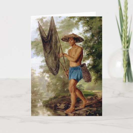 The Fisher from Sacag Fine Art Greetings Card カード (正面)