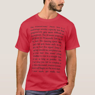 The FitnessGram Pacer Test full script Tシャツ