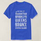 The Five Boroughs New York City Tシャツ (デザイン正面)