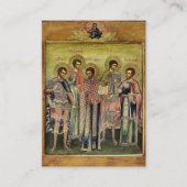 The Five Companions Holy Martyrs Prayer Card プレイスカード (正面)