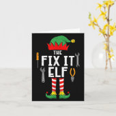 The Fix It Elf Christmas Family Matching Xmas Grou カード (黄色い花)
