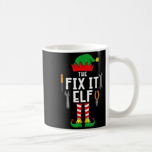 The Fix It Elf Christmas Family Matching Xmas Grou コーヒーマグカップ (右)