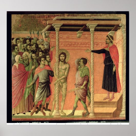 The Flagellation, from the Maesta altarpiece ポスター (正面)