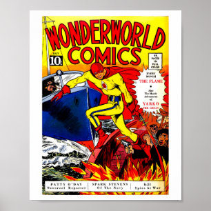 『The Flame漫画』本の表紙、By Lou 素晴らし  ポスター
