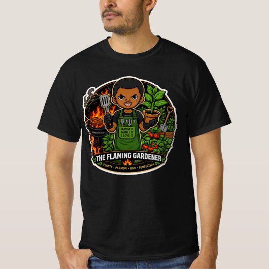 The Flaming Gardener (YouTubeチャンネル) Tシャツ (正面)