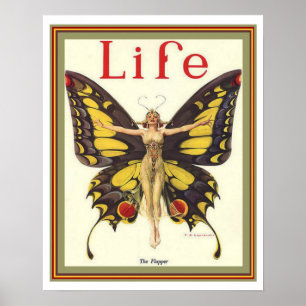 "The Flapper" Art Deco Life Cover 16 x 20 ポスター
