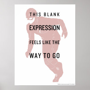 The Flash   "Blank Expression" Quote Silhouette ポスター