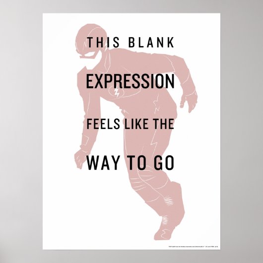 The Flash | "Blank Expression" Quote Silhouette ポスター (正面)