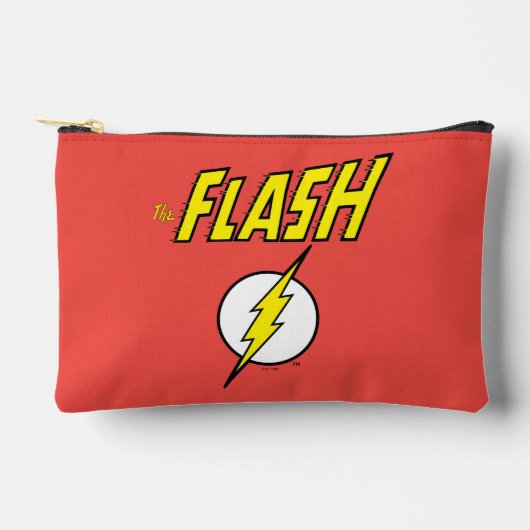 The Flash Name & Lightning Bolt Logo アクセサリーポーチ (正面)