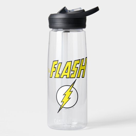 The Flash Name & Lightning Bolt Logo ウォーターボトル (左面)