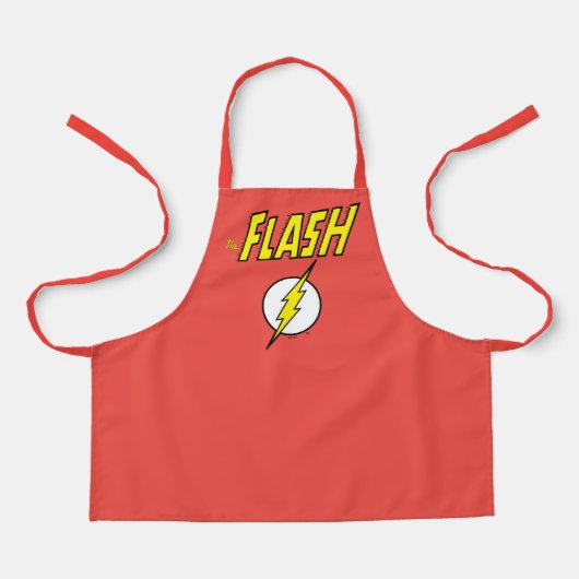 The Flash Name & Lightning Bolt Logo エプロン (正面)