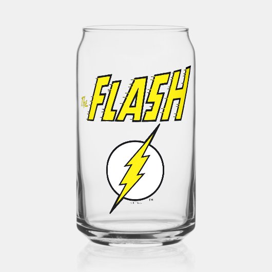 The Flash Name & Lightning Bolt Logo ガラス缶 (正面)