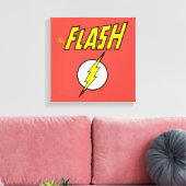 The Flash Name & Lightning Bolt Logo キャンバスプリント (インサイチュ (リビング))