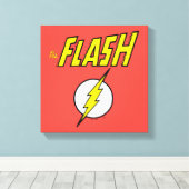 The Flash Name & Lightning Bolt Logo キャンバスプリント (インサイチュ (ウッドフロア))