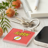The Flash Name & Lightning Bolt Logo キーホルダー (正面右)