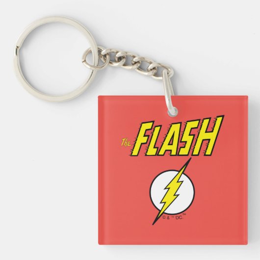 The Flash Name & Lightning Bolt Logo キーホルダー (正面)