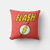The Flash Name & Lightning Bolt Logo クッション (正面)