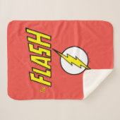 The Flash Name & Lightning Bolt Logo シェルパブランケット (正面(横))