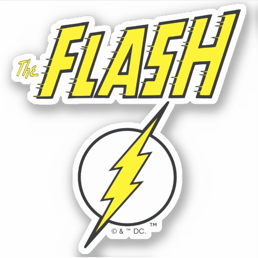 The Flash Name & Lightning Bolt Logo シール (正面)